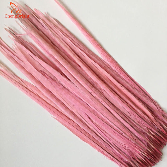 ChengBright Wholesale 50 Pcs Natural Pheasant Tail Feathers 16-18inch 40-45CM DIY jewelry Wedding Decorations Pheasant Feathers