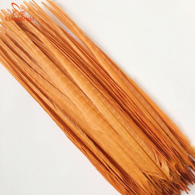 ChengBright Wholesale 50 Pcs Natural Pheasant Tail Feathers 16-18inch 40-45CM DIY jewelry Wedding Decorations Pheasant Feathers