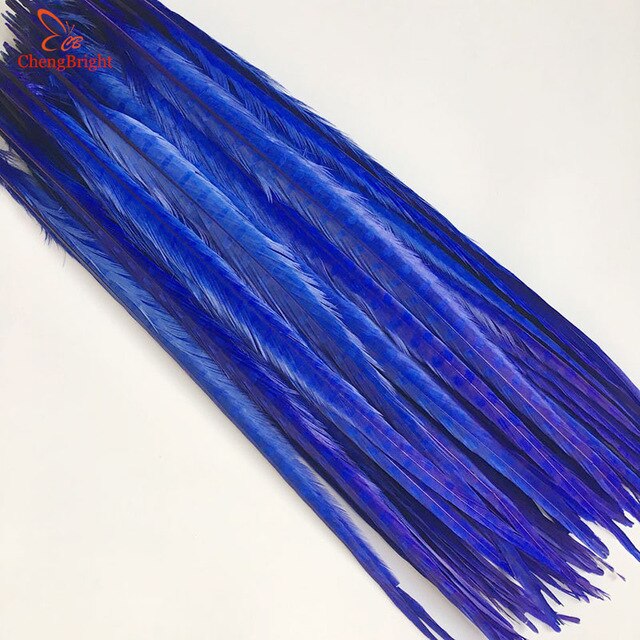 ChengBright Wholesale 50 Pcs Natural Pheasant Tail Feathers 16-18inch 40-45CM DIY jewelry Wedding Decorations Pheasant Feathers