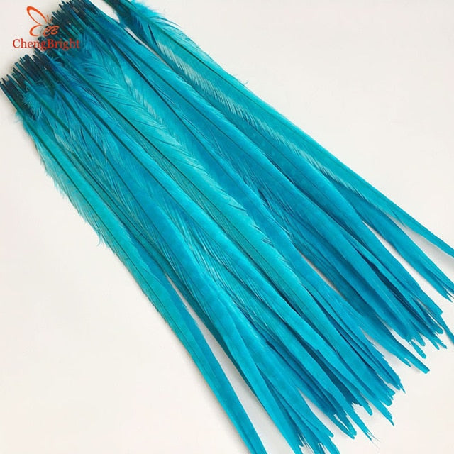 ChengBright Wholesale 50 Pcs Natural Pheasant Tail Feathers 16-18inch 40-45CM DIY jewelry Wedding Decorations Pheasant Feathers