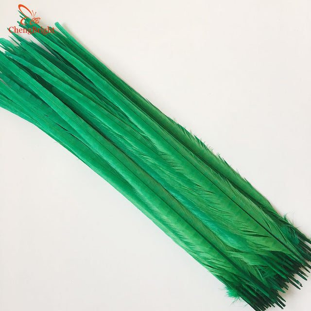 ChengBright Wholesale 50 Pcs Natural Pheasant Tail Feathers 16-18inch 40-45CM DIY jewelry Wedding Decorations Pheasant Feathers