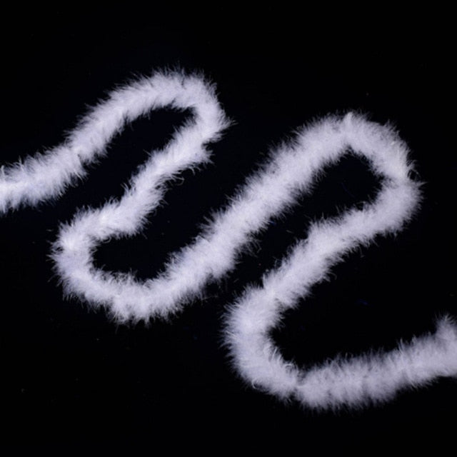 High quality natural  white plumes boa 2m/pcs fluffy turkey feathers boa for crafts party/costumes/shawl decoration