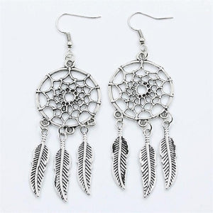 IPARAM 2018 New fashion jewelry vintage silver plated Dream catcher  earring gift for women girl A Direct Sale