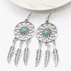 IPARAM 2018 New fashion jewelry vintage silver plated Dream catcher  earring gift for women girl A Direct Sale
